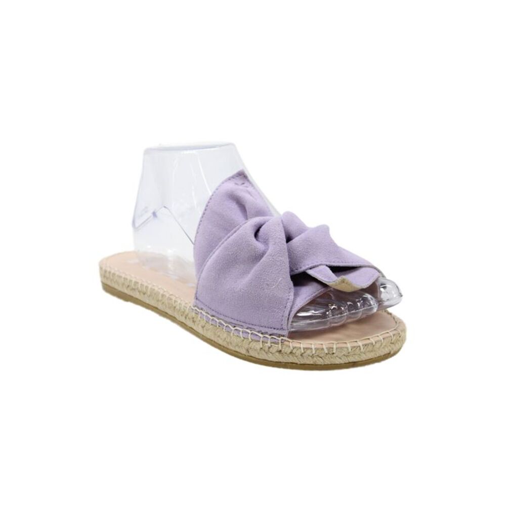 Manebi Womens Suede Twist Knot Espadrille Sandals Lavender Size 37 7